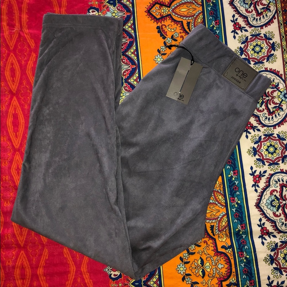 ONE byCHAPTER ONE LADIES DRESSY JOGGERS.THE MATERIAL FEELS VELVETY VELOUR.NWT!🔥